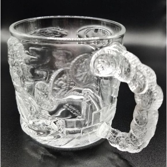 1995 McDonalds Batman Forever "Two-Face" Glass Mug - Excellent Condition - Picture 5 of 8